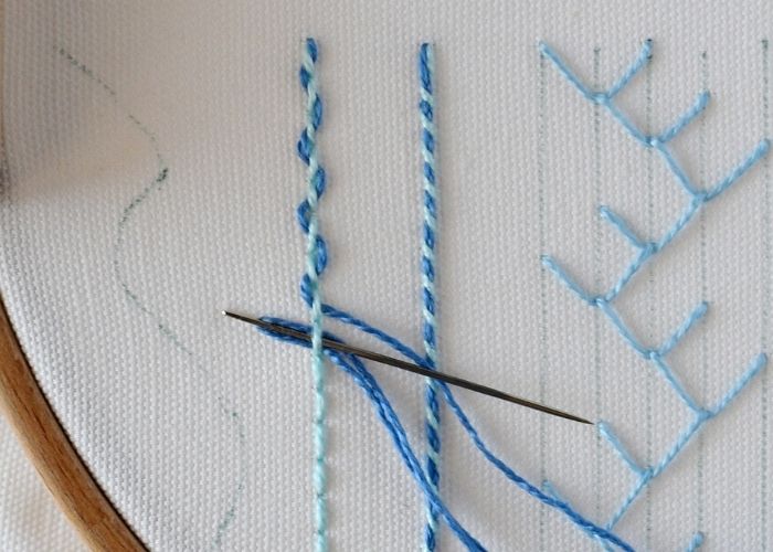 Threaded Backstitch step 2 image