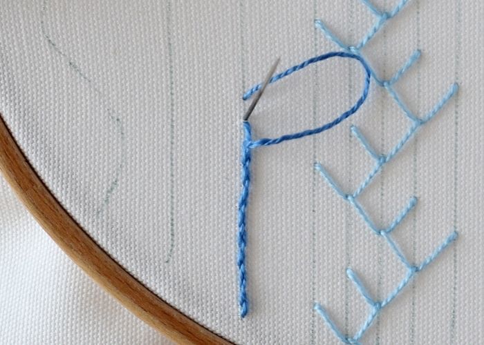 Whipped Stem Stitch step 1 image