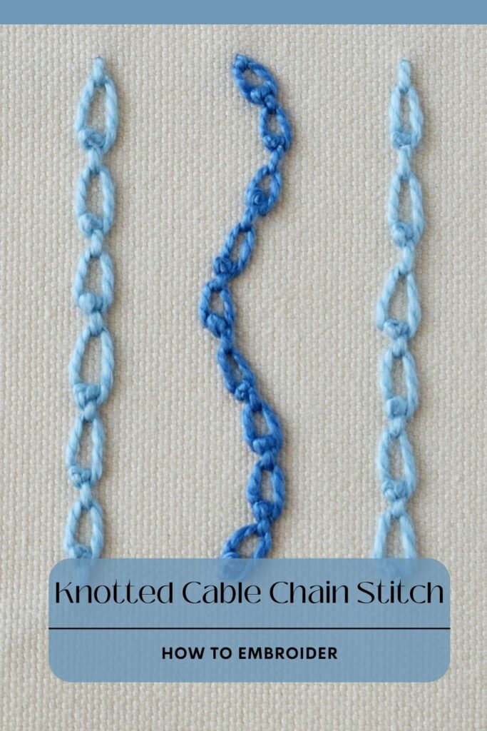 Stunning Knotted Cable Chain Stitch Tutorial PIN image