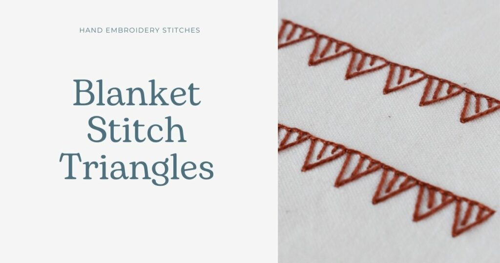 Blanket Stitch Triangles hand embroidery tutorial cover image