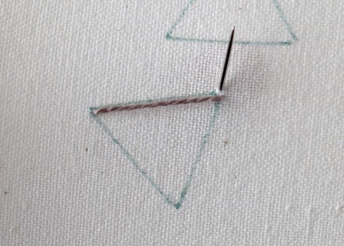 Crows Foot Stitch embroidery tutorial step2 image