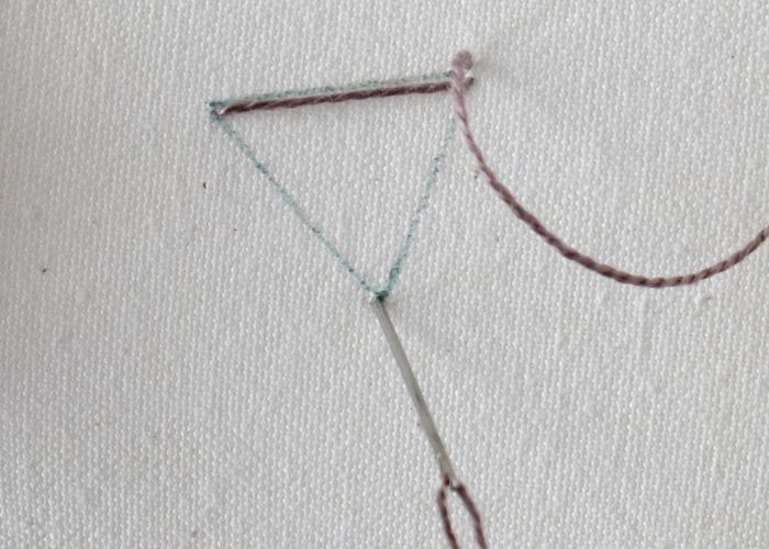 Crows Foot Stitch embroidery tutorial step3 image