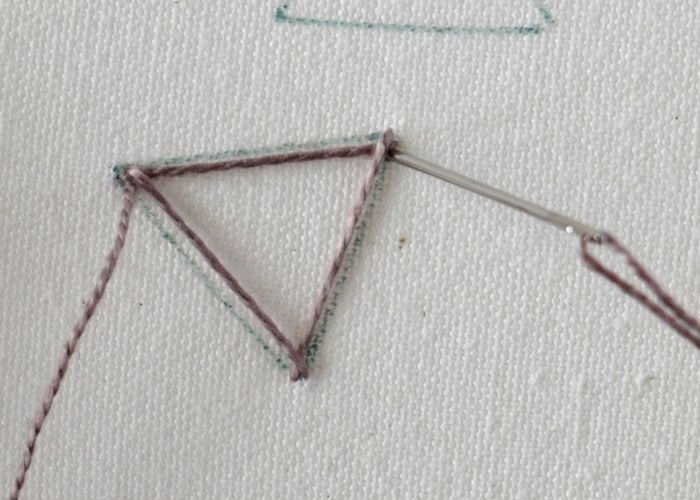 Crows Foot Stitch embroidery tutorial step5 image