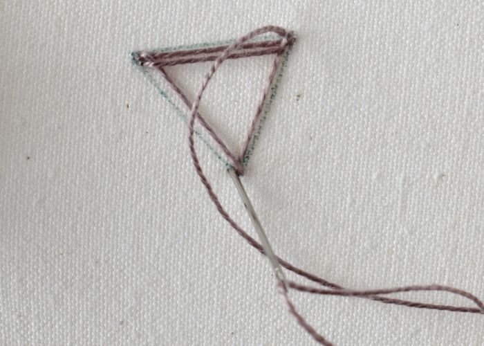 Crows Foot Stitch embroidery tutorial step6 image