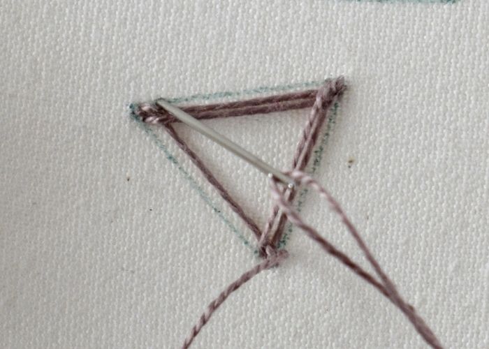 Crows Foot Stitch embroidery tutorial step7 image