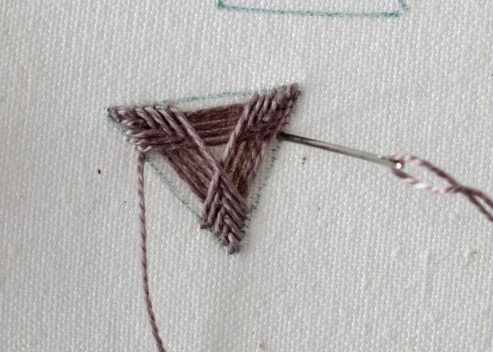 Crows Foot Stitch embroidery tutorial step8 image