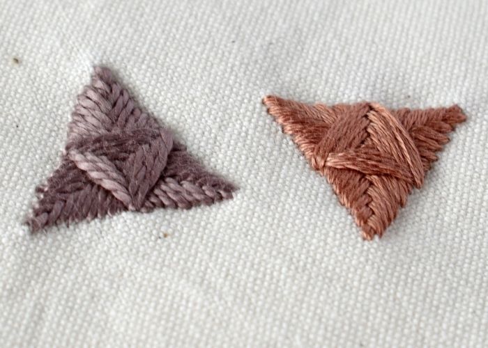 Crows Foot Stitch hand embroidery sampler image