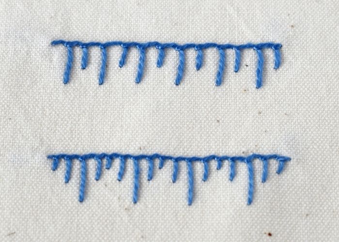 Tutorial per il ricamo del punto coperta lungo e corto passo4 immagine