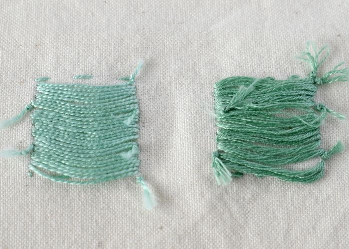 Spider Web Stitch embroidery sampler reverse side image