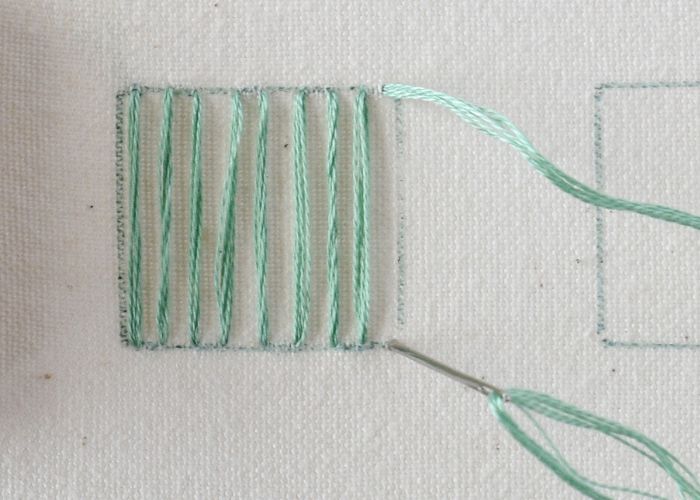 Spider Web Stitch embroidery tutorial step 1 image