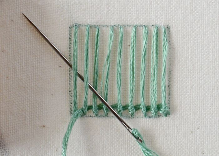 Spider Web Stitch embroidery tutorial step 5 image