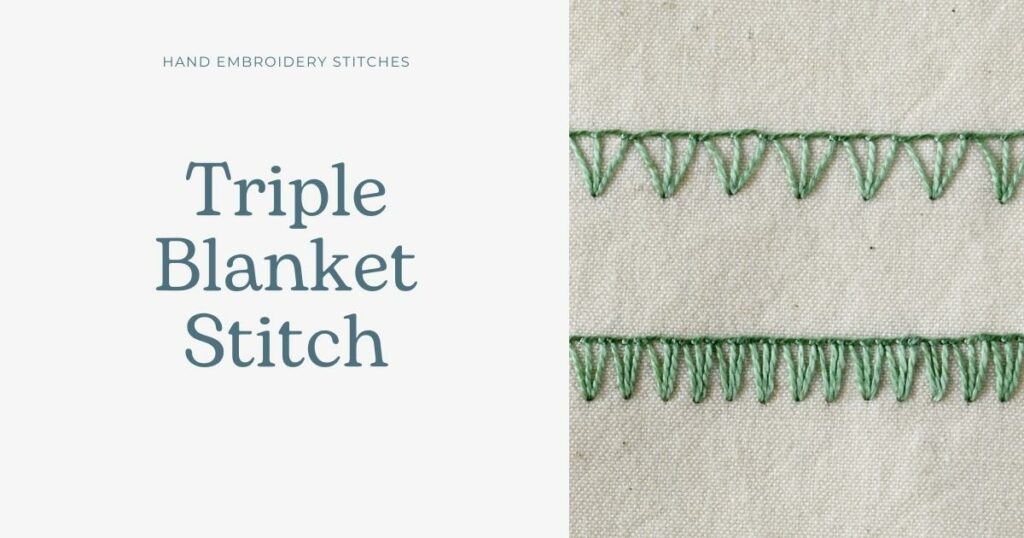 Triple Blanket Stitch embroidery tutorial cover image