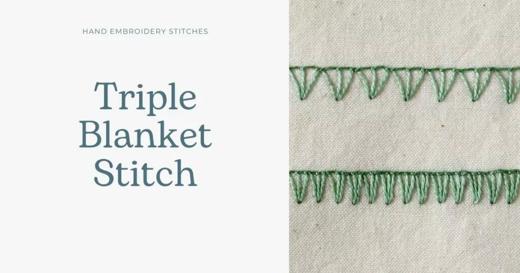 Triple Blanket Stitch embroidery tutorial cover image