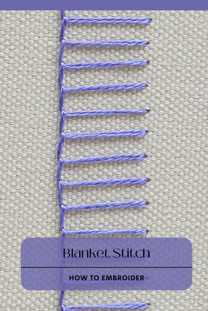 Quick Blanket Stitch Guide for Beginners  PIN image