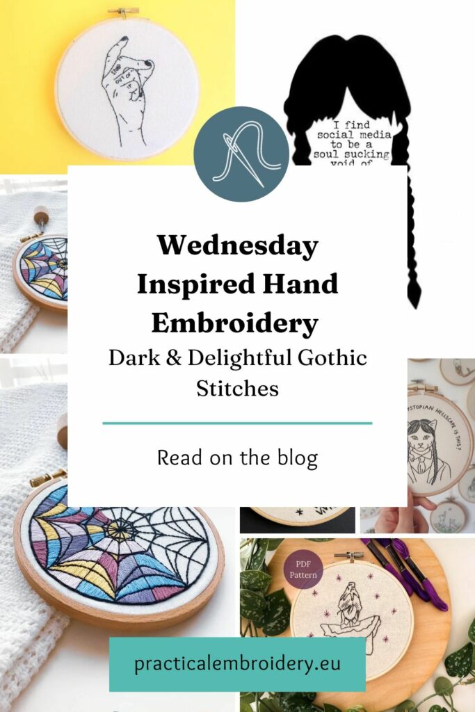 Ricamo ispirato ai Mercoledì Addams da provare PIN image