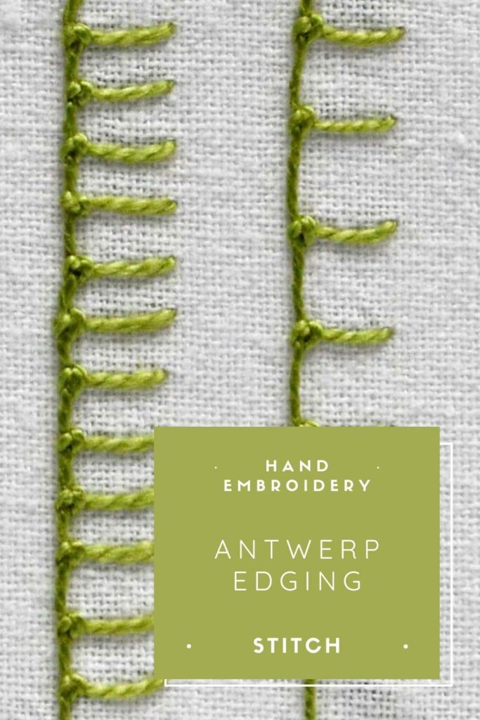 Antwerp edging - decorative variation of the Blanket stitch PIN image