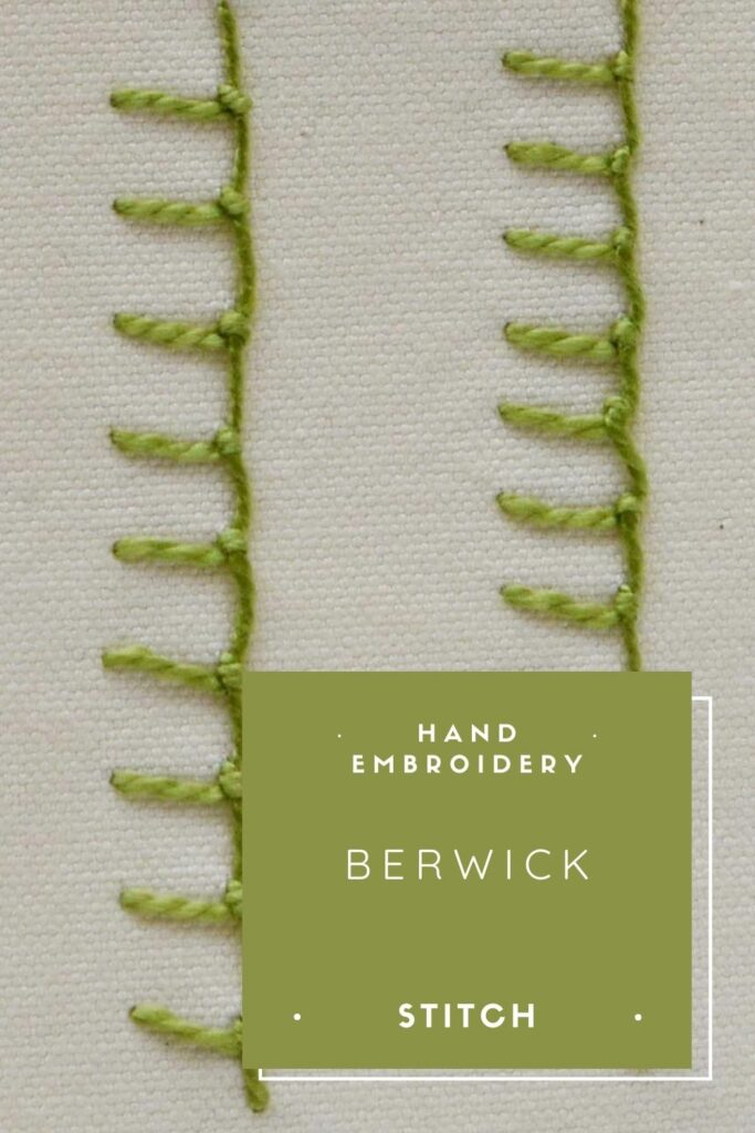 Berwick stitch hand embroidery PIN image