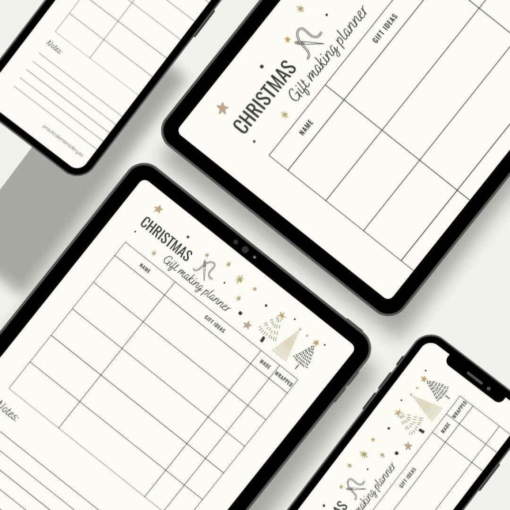 Christmas gift making planner image