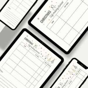 Christmas gift making planner image