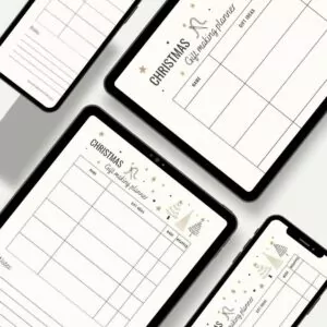 Christmas gift making planner image