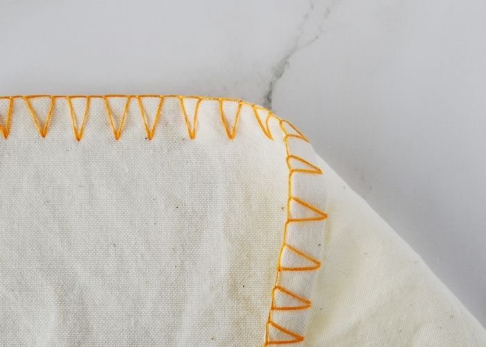 Closed Blanket Stitch - front and reverse sides image