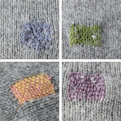 Four easy darning stitches for knitwear repair image