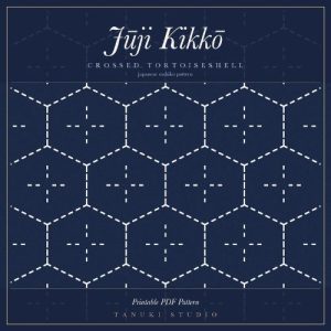 Juji Kikko Sashiko Pattern PDF on Etsy