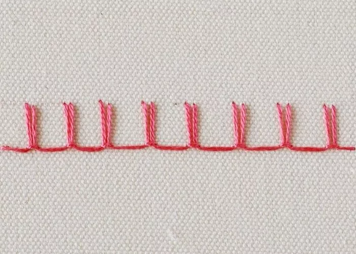 Mirrored Blanket Stitch embroidery sampler image