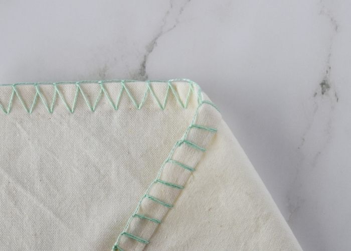 Overlock Stitch edging - front and reverse sides image