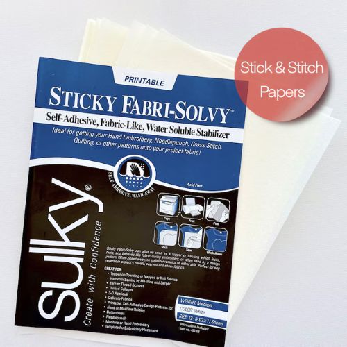 Sulky Fabri Solvy, printable stabilizer on Etsy image