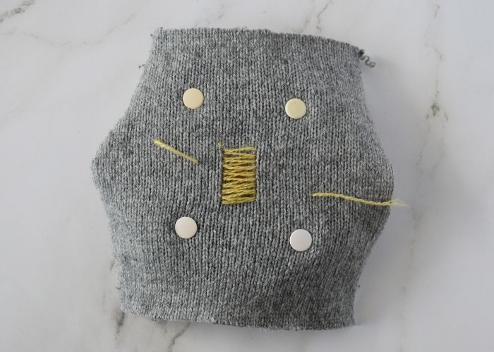 Weave stitch sweater mending tutorial step 3 image