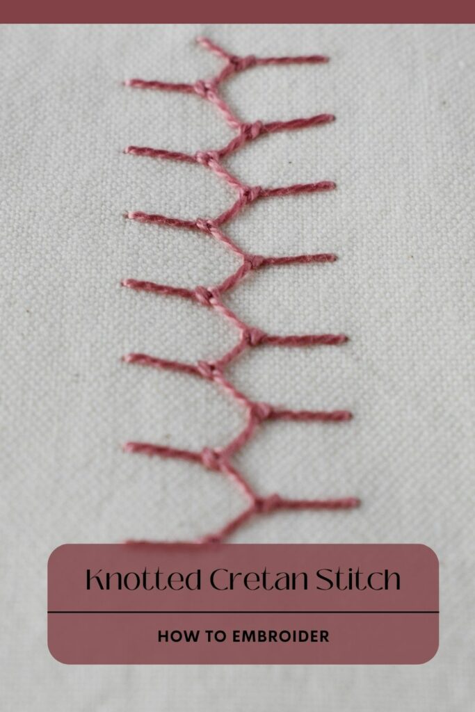 Master the Knotted Cretan Stitch Today PIN image