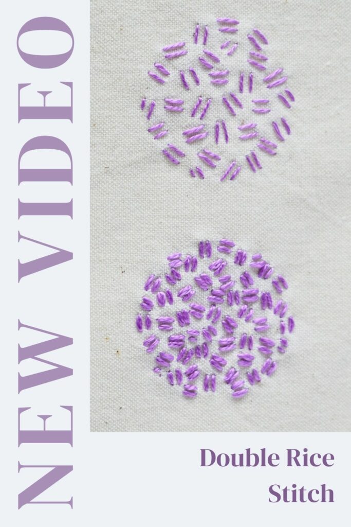 Double Rice Stitch Video Tutorial for Beginners PIN image
