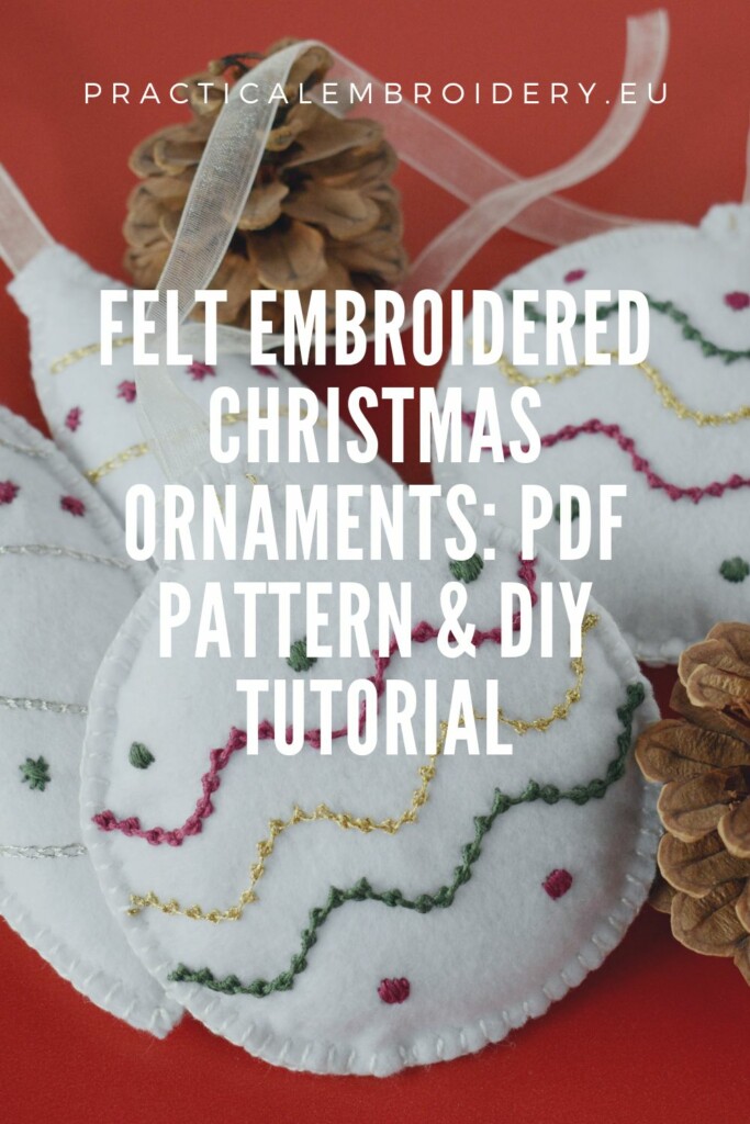 Beginner-Friendly Felt Ornament Embroidery Tutorial PIN image