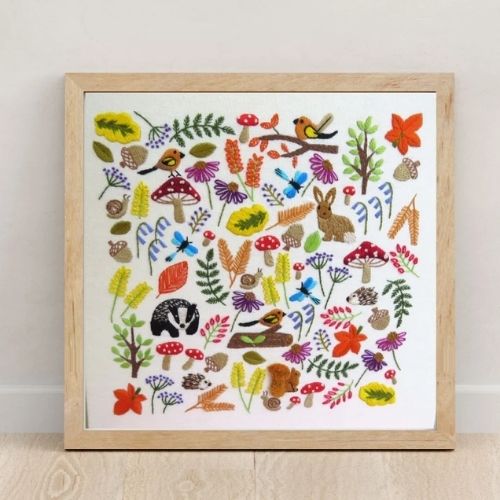 Campionario da ricamo A walk in the Woods di StitchdoodlesDesign su Etsy