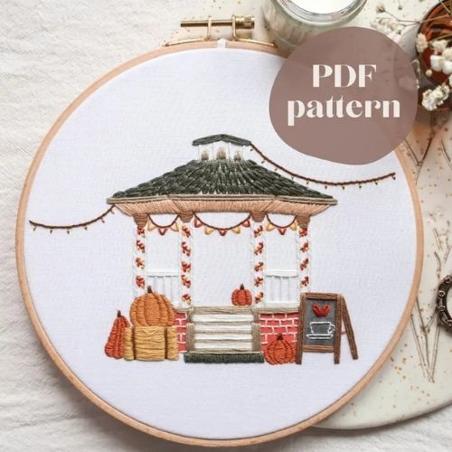 Festa d'autunno - schema di ricamo di BorgkaEmbroidery su Etsy