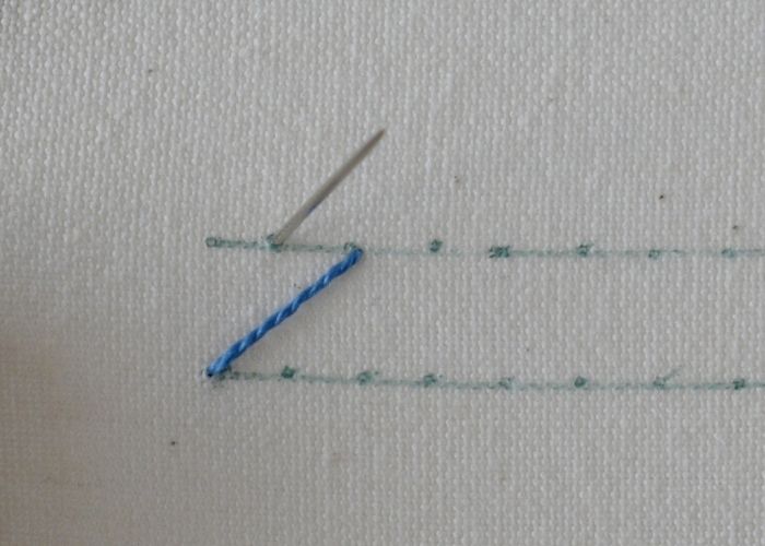 Breton Stitch hand embroidery guide step 2 image