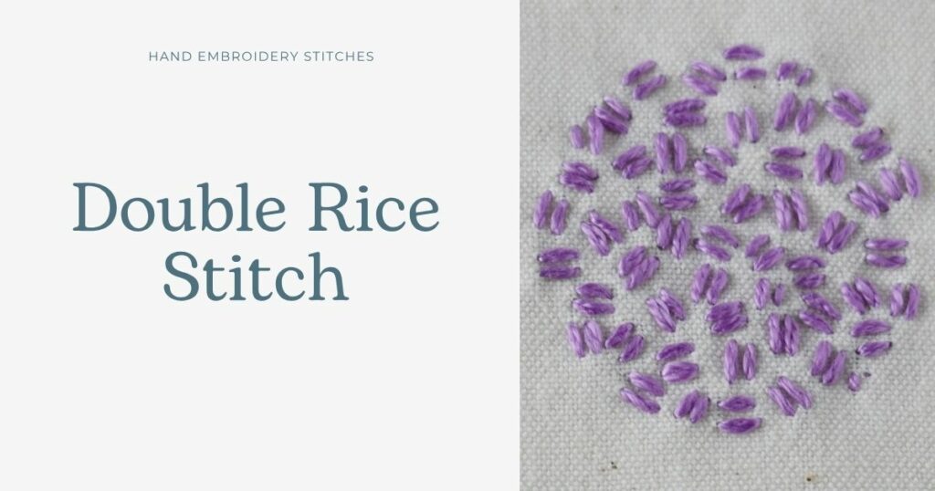 Double Rice Stitch embroidery tutorial cover image