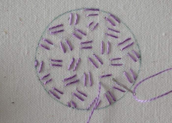 Double Rice Stitch hand embroidery tutorial step 5 image