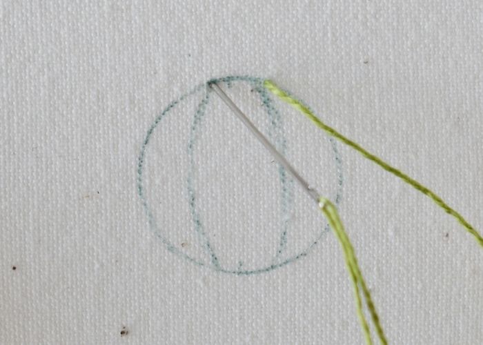 Flat Stitch hand embroidery tutorial Step 1 image