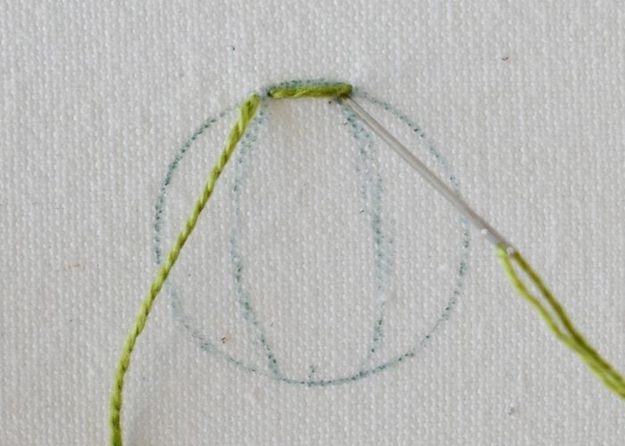 Flat Stitch hand embroidery tutorial Step 2 image