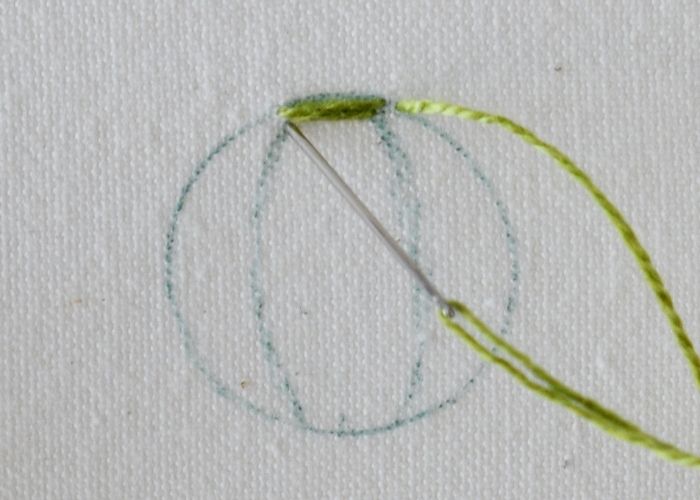 Flat Stitch hand embroidery tutorial Step 3 image