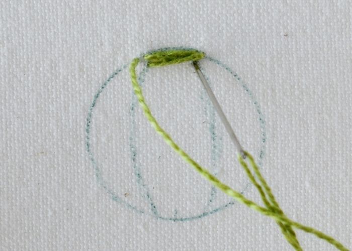 Flat Stitch hand embroidery tutorial Step 4 image