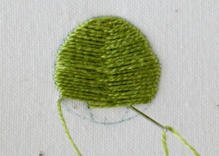 Flat Stitch hand embroidery tutorial Step 7 image
