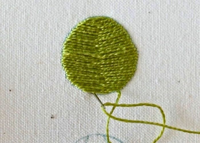 Flat Stitch hand embroidery tutorial Step 8 image