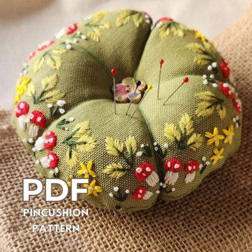 Cartamodello PDF per puntaspilli ispirato alla foresta di BoEliDecor su Etsy