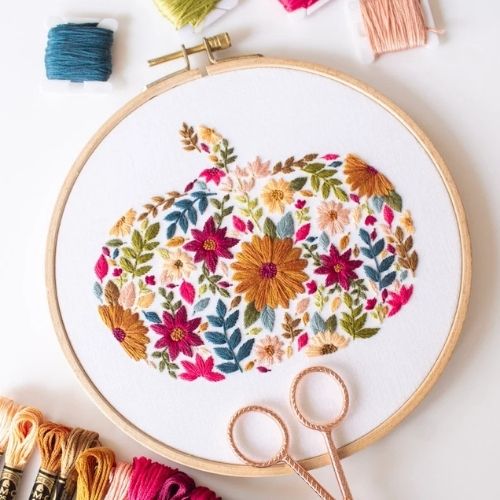 Heirloom Pumpkin - Schema di ricamo autunnale di ByAlyPloof su Etsy