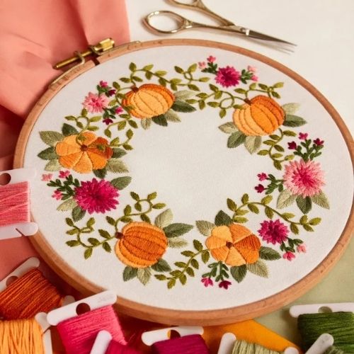 Pumpkin Patch - Ricamo autunnale di ByAlyPloof su Etsy