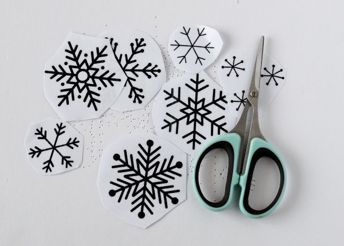 Snowflake design ready for pattern transfer image