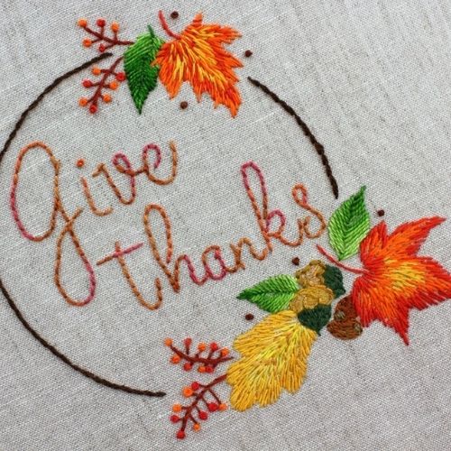 Ringraziamento - schema di ricamo di KimberlyOuimet su Etsy